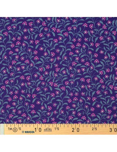 Tissu viscose - Ornements violet