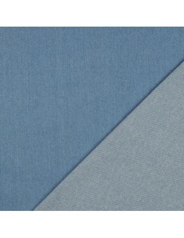 Tissu jeans coton classique - Bleu clair