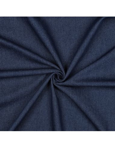 Tissu jeans coton léger - Bleu denim
