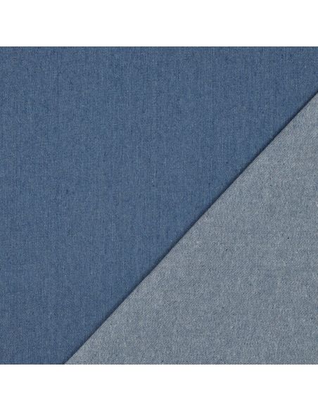 Tissu jeans coton léger - Bleu moyen