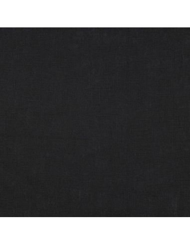 Tissu lin coton lavé - Noir