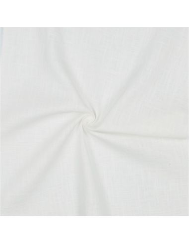 Tissu lin coton lavé - Blanc