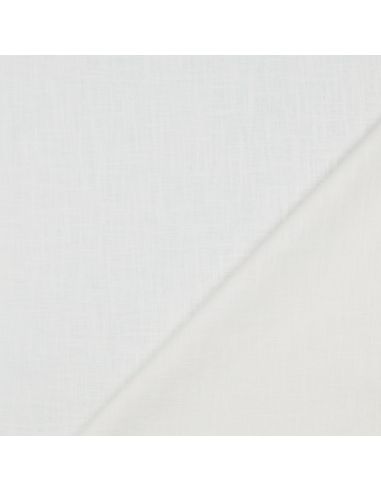 Tissu lin coton lavé - Blanc