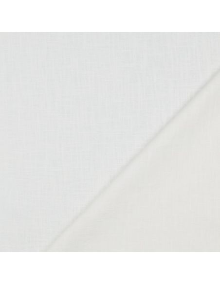 Tissu lin coton lavé - Blanc