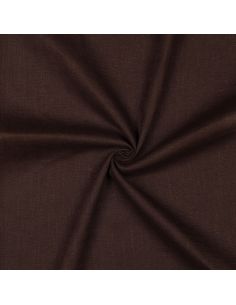 Tissu lin coton lavé - Chocolat