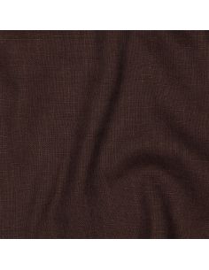 Tissu lin coton lavé - Chocolat 2