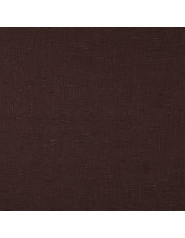 Tissu lin coton lavé - Chocolat