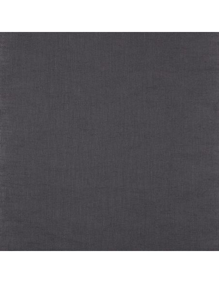 Tissu lin coton lavé - Gris anthracite
