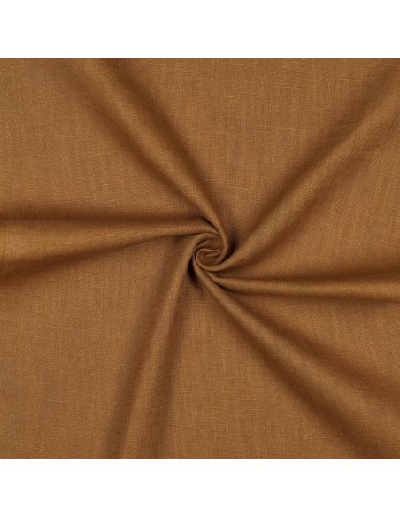 Tissu lin coton lavé - Caramel