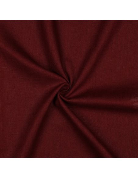 Tissu lin coton lavé - Burgundy