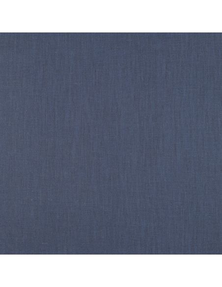 Tissu lin coton lavé - Bleu jeans