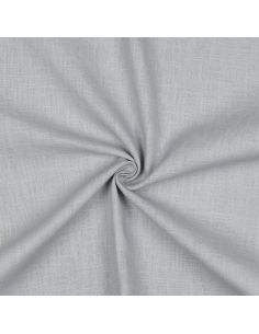 Tissu lin coton lavé - Gris argent