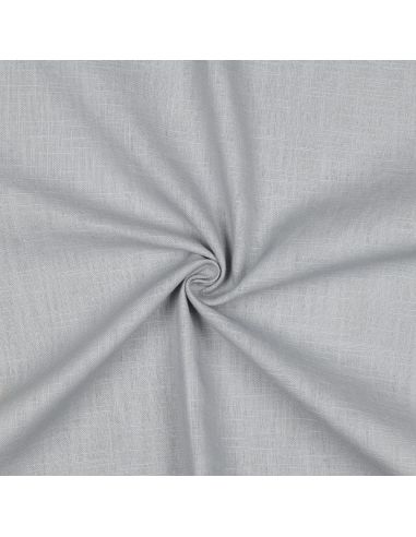 Tissu lin coton lavé - Gris argent