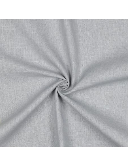 Tissu lin coton lavé - Gris argent
