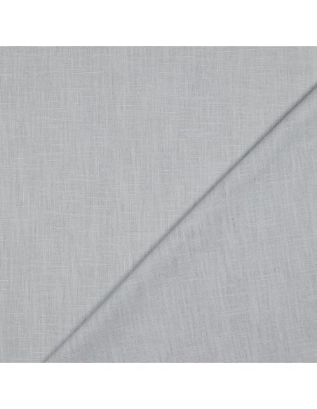 Tissu lin coton lavé - Gris argent