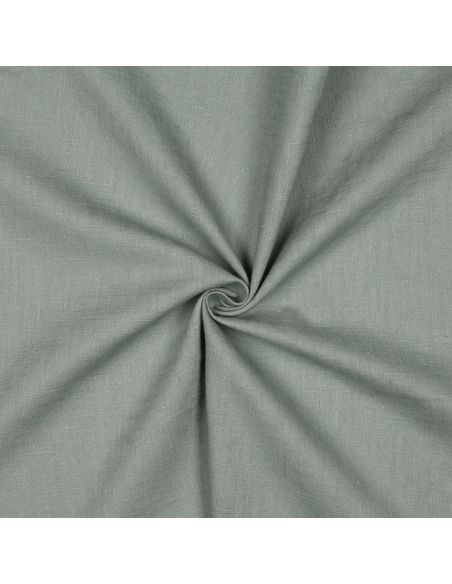 Tissu lin coton lavé - Vert de gris