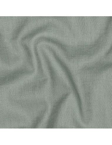 Tissu lin coton lavé - Vert de gris