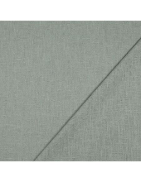 Tissu lin coton lavé - Vert de gris