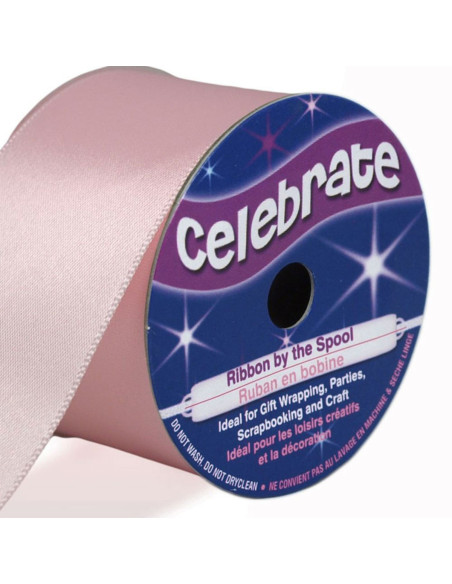 Cinta de satén Celebrate rosa - 38 mm x 4 metros