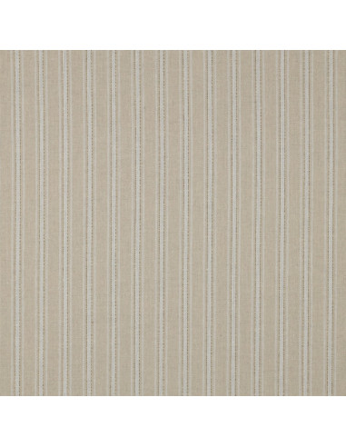 Tissu lin viscose lurex à rayures - Écru
