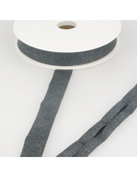 Bies de jersey de viscosa - Gris antracita