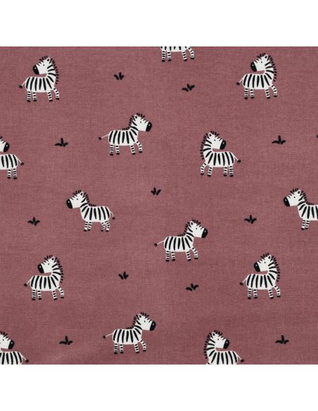 Tissu flanelle zèbres - Mauve