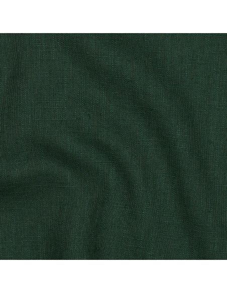 Tissu lin coton lavé - Vert sapin