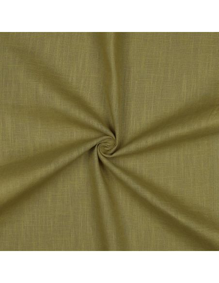 Tissu lin coton lavé - Kaki clair