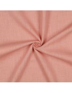 Tissu lin coton lavé - Vieux rose