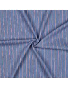 Tissu Denim léger à rayures fines - Bleu clair