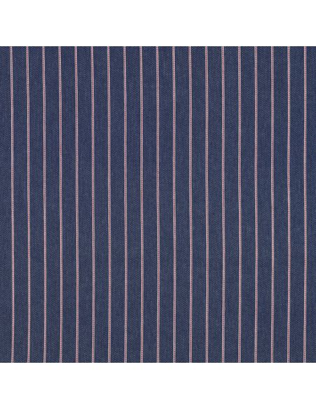 Tissu Denim léger à rayures fines - Bleu moyen