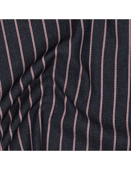 Tissu Denim léger à rayures fines - Bleu denim