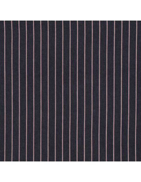 Tissu Denim léger à rayures fines - Bleu denim