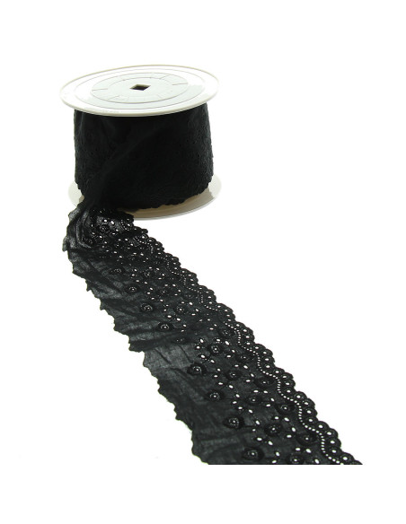 Bordado inglés Lise 76 mm - Negro