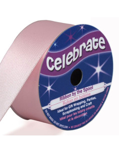 Cinta de satén Celebrate rosa - 25 mm x 4 metros