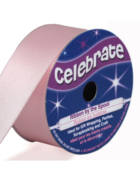 Cinta de satén Celebrate rosa - 25 mm x 4 metros