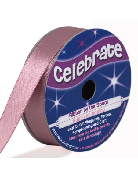Cinta de satén Celebrate rosa viejo - 13 mm x 6 metros