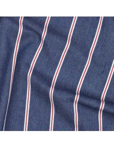 Tissu Denim léger à rayures - Bleu moyen 2