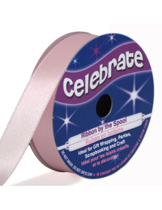 Cinta de satén Celebrate rosa - 13 mm x 6 metros