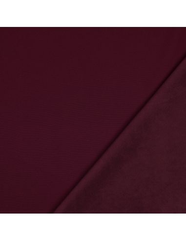 Tissu softshell déperlant envers micro polaire - Lie de vin