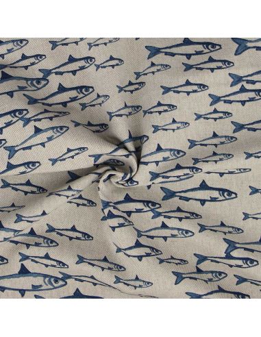 Toile de coton canvas - Banc de poissons