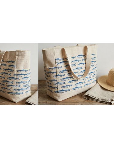 Toile de coton canvas - Banc de poissons