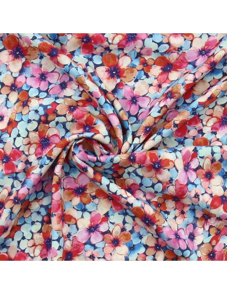 Tissu viscose Anémone - Rouge