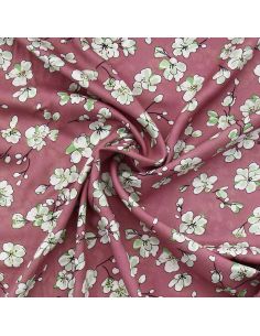 Tissu viscose Sakura - Bois de rose