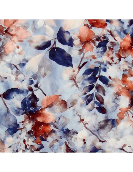 Tissu viscose Aquarelle - Bleu lavande