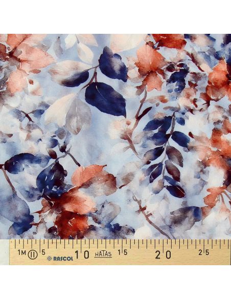 Tissu viscose Aquarelle - Bleu lavande