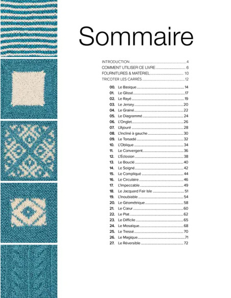 Livre 50 carrés pour débuter au tricot