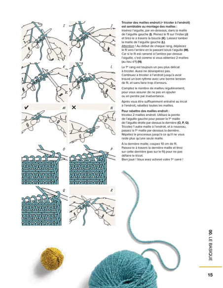 Livre 50 carrés pour débuter au tricot