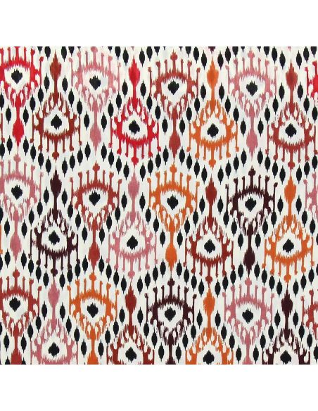 Tissu viscose Paon - Rouge