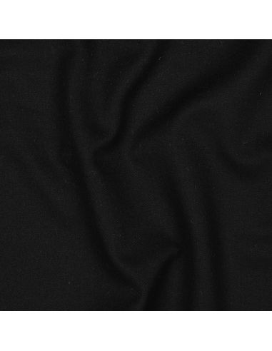Tissu gabardine viscose brossée premium - Noir